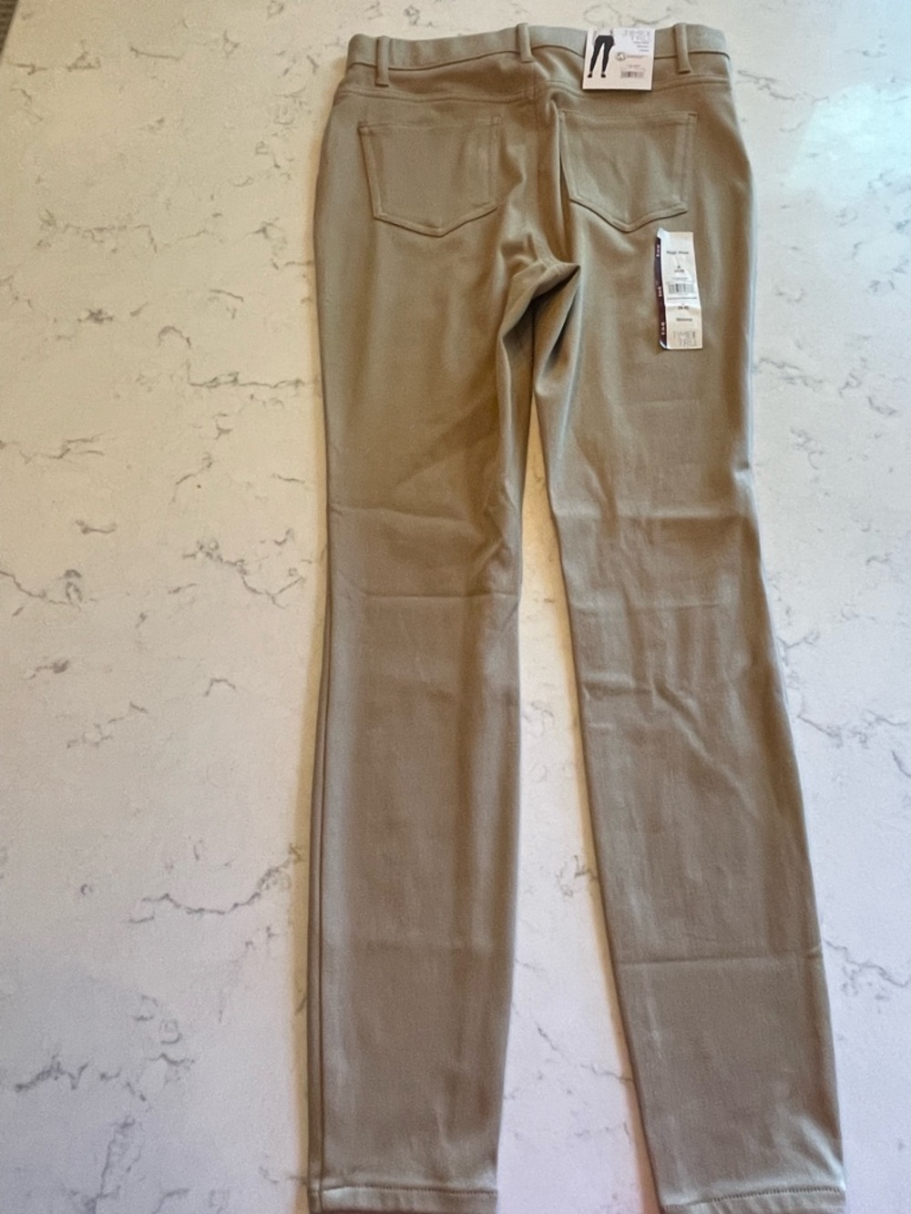 Slim Stretch Pants in Light Taupe
